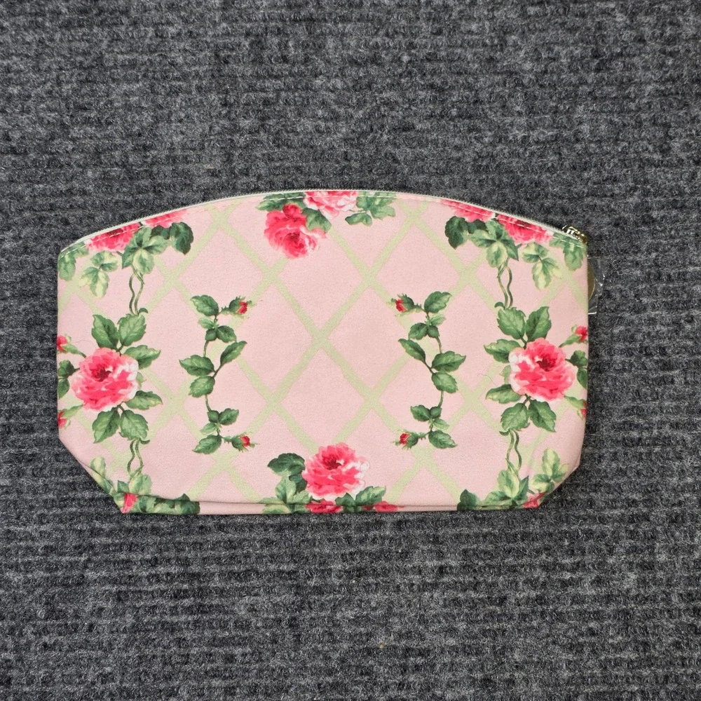 Estee Lauder Laduree Paris Floral Rose Makeup Bag Women's Pink Cosmetic Pouch